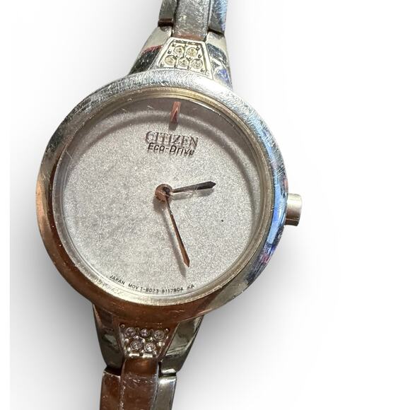Citizen Eco-Drive Women's Silver Bracelet Watch B023-S081122 Sparkle Dial - Picture 1 of 5